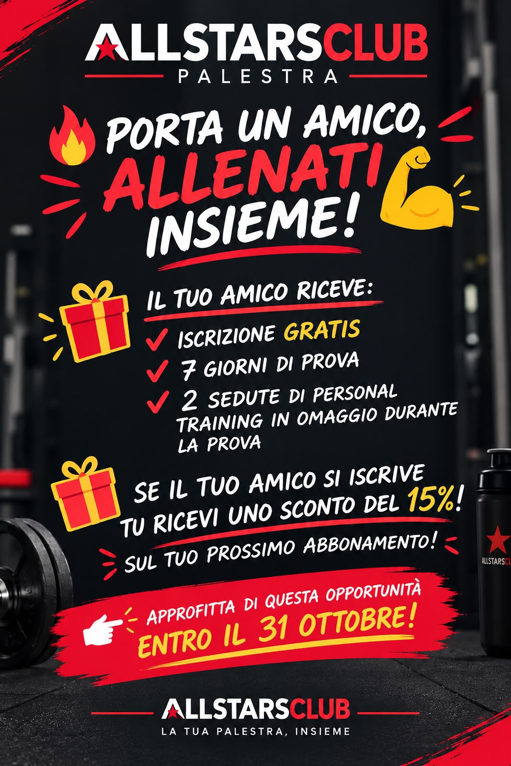 Porta un amico, allenati insieme — promo All Stars Club